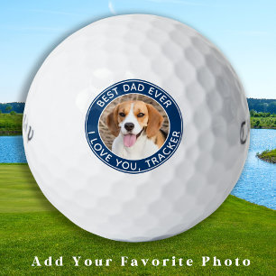 Bester Vater je individuelles Golfer Pet Foto Golfball
