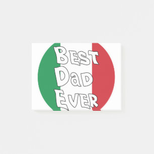 Bester Vater je Italienische Flagge Post-it Klebezettel