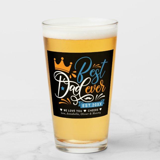 Bester Vater je Jahr der Typografie Glas (Vorne (Gefüllt))