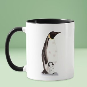 Bester Vater je Kaiser Pinguin und Baby Illustrier Tasse