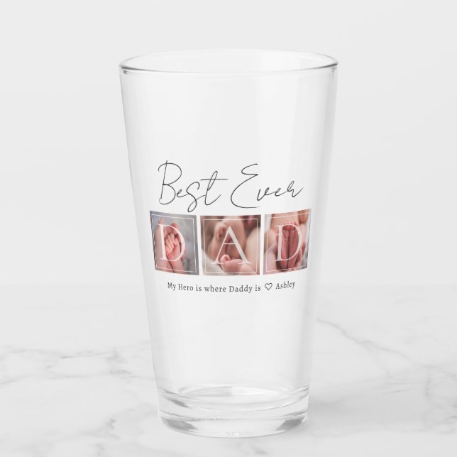 Bester Vater je Keepake Multi-Foto-Glas Glas (Vorderseite)