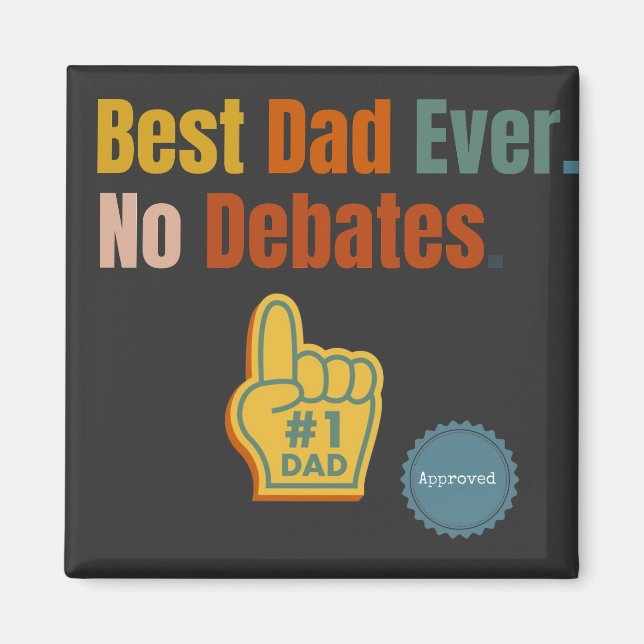 Bester Vater je. Keine Aussprache. Anführungsmagne Magnet (Vorne)