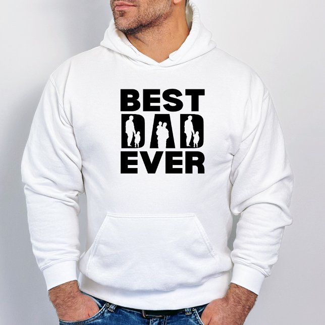 Bester Vater je Kind Silhouette Hoodie (Von Creator hochgeladen)