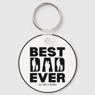 Bester Vater je Kind Silhouette Schlüsselanhänger