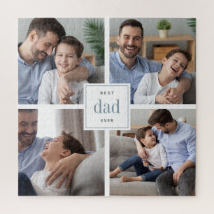 Bester Vater je Kindertageskids FotoCollage Puzzle