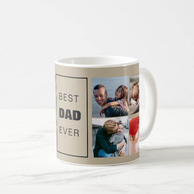 Bester Vater je kundenspezifisches Foto Personalis Kaffeetasse (VorderseiteRechts)