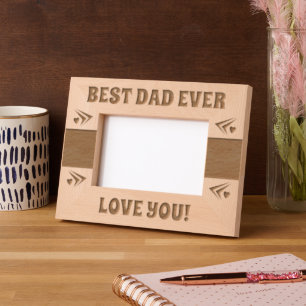 Bester Vater je Liebe Geätzte Rahmen