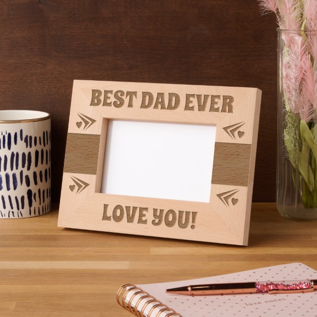 Bester Vater je Liebe Geätzte Rahmen (Links)