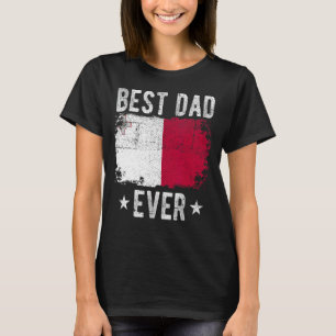 Bester Vater je Malta Flaggenname Bester maltesisc T-Shirt