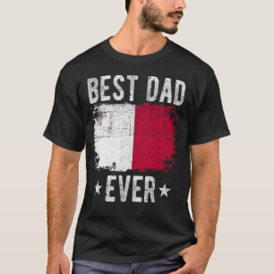 Bester Vater je Malta Flaggenname Bester maltesisc T-Shirt
