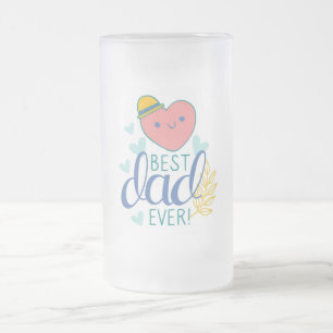Bester Vater je Mattierte Glass-Bier-Tasse Mattglas Bierglas