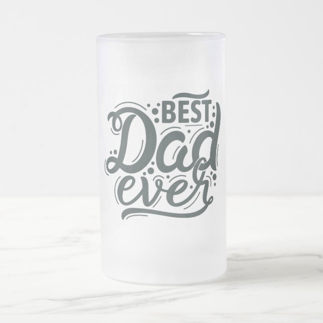 Bester Vater je Mattierte Glass-Bier-Tasse Mattglas Bierglas (Mittel)