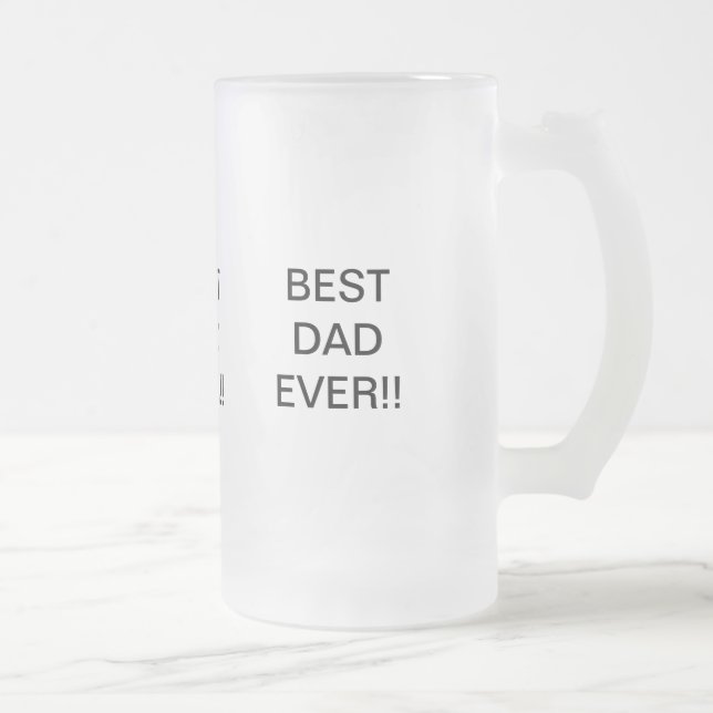 Bester Vater je Mattierte Glass-Tasse Mattglas Bierglas (Rechts)