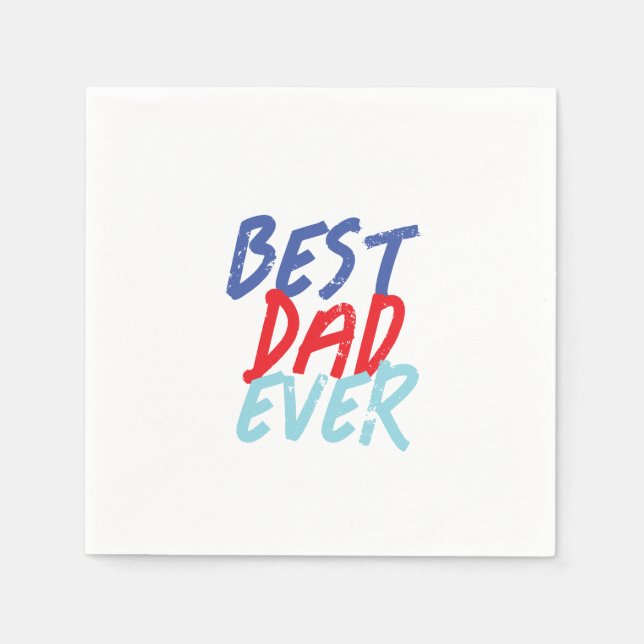 Bester Vater je Minimalistisch Cool Beruflich Serviette (Vorderseite)