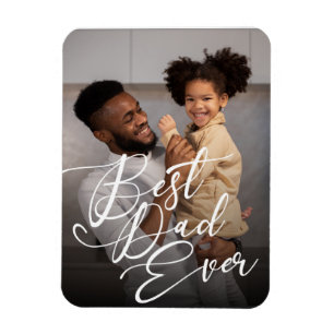 Bester Vater je Minimalistischen Foto Vatertag Magnet