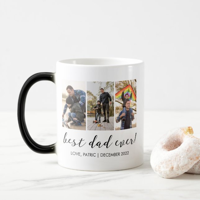 Bester Vater je mit dem Multi-Foto Verwandlungstasse (Mit Donut)