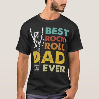 Bester Vater je mit Gitarre, Rock Music & Skull Th T-Shirt
