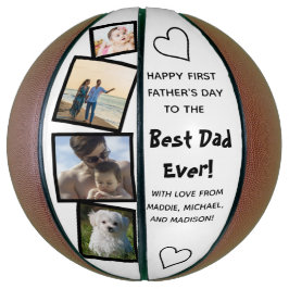 Bester Vater je mit Liebe Foto Collage Vatertag Basketball