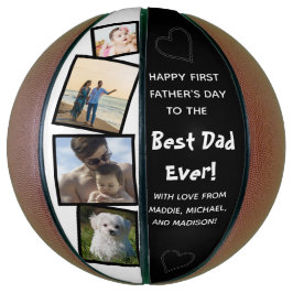Bester Vater je mit Liebe Foto Collage Vatertag Basketball