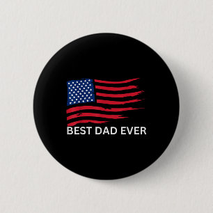 Bester Vater je mit US-amerikanischen Flaggen Gesc Button