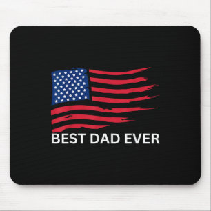 Bester Vater je mit US-amerikanischen Flaggen Gesc Mousepad
