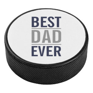 Bester Vater je   Modern Navy Blue Eishockey Puck