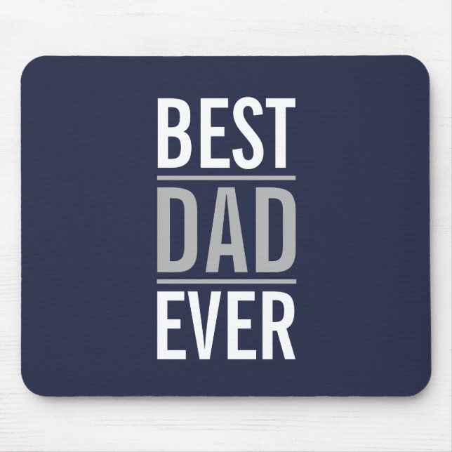 Bester Vater je | Modern Navy Blue Mouse Pad Mousepad (Vorne)