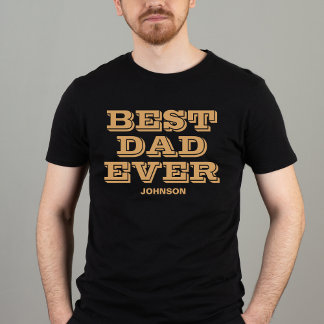 Bester Vater je Moderne Black and Gold Vatertag T-Shirt