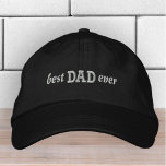 Bester Vater je Moderne einfache Typografie Bestickte Baseballkappe<br><div class="desc">Bester Vater je einfache Typografie.</div>