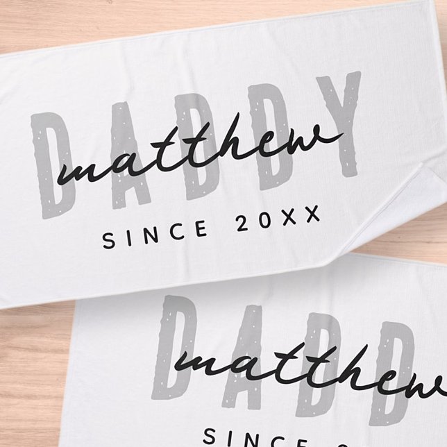 Bester Vater je Moderne Elegante Einfache Vater's  Badehandtuch (Von Creator hochgeladen)