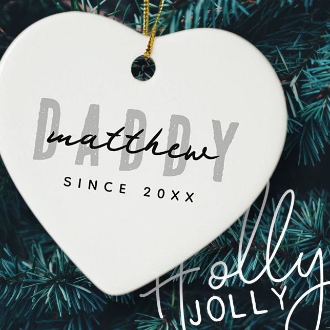 Bester Vater je Moderne Elegante Einfache Vater's  Keramik Ornament (Von Creator hochgeladen)