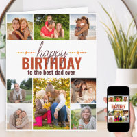 Bester Vater je Moderne Fotocollage Happy Birthday