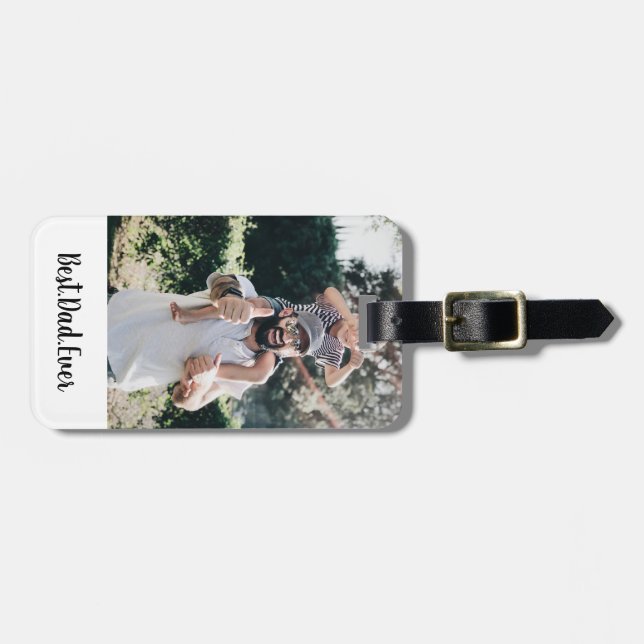 Bester Vater je Moderne Fotosammlung Gepäckanhänger (Vorderseite horizontal)