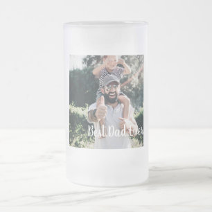 Bester Vater je Moderne Fotosammlung Mattglas Bierglas