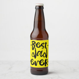Bester Vater je Moderne Script Vatertag Bierflaschenetikett