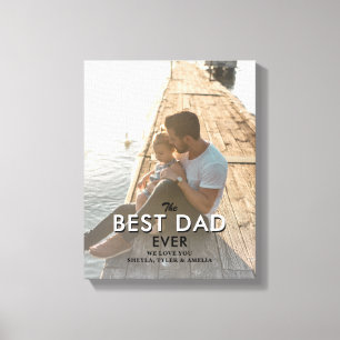 Bester Vater je Moderne Typografie Volles Foto Leinwanddruck