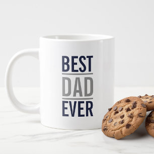 Bester Vater je Moderner Navy Blue und Grauer Ka Jumbo-Tasse