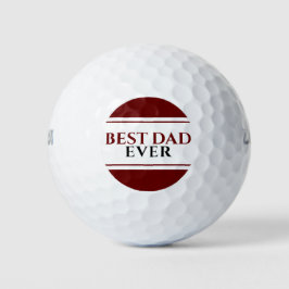 Bester Vater je Moderner Rotschwarzer Vater Golfball