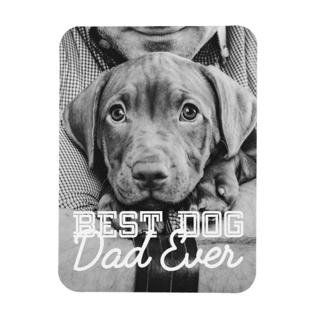 Bester Vater je Modernes, benutzerdefiniertes Foto Magnet (Vertikal)