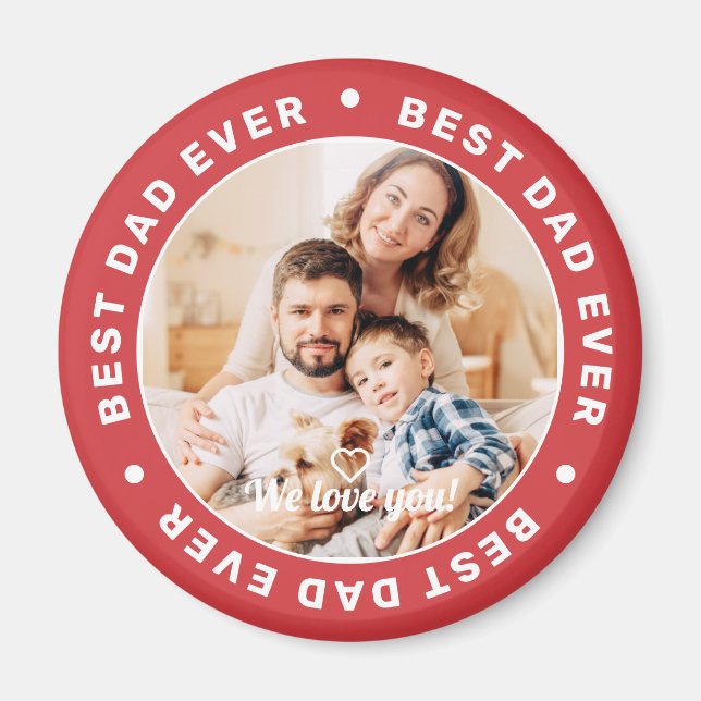 Bester Vater je Modernes, benutzerfreundliches Fot Magnet (Vorne)