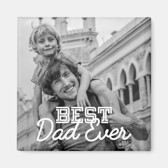 Bester Vater je Modernes Cooles Stitch-Foto Magnet (Vorne)