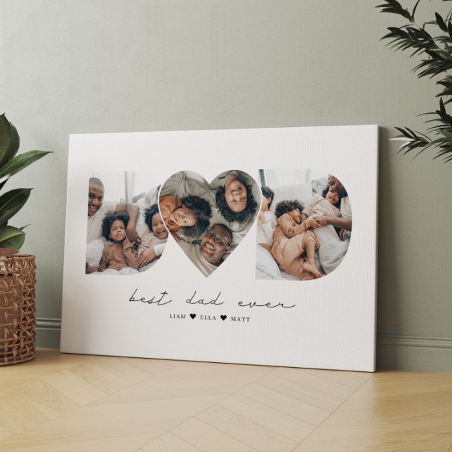 Bester Vater je Modernes Foto Collage Geschenk für Leinwanddruck (Von Creator hochgeladen)