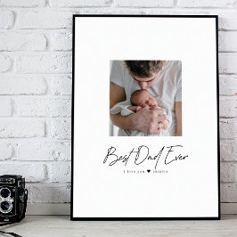 Bester Vater je | Modernes Foto Custom Poster