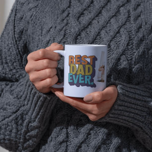 Bester Vater je Modernes Foto Vatertag Tasse
