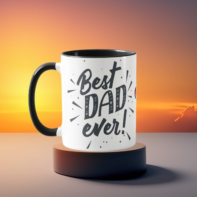 Bester Vater je Modernes Foto Vatertag Tasse (Von Creator hochgeladen)