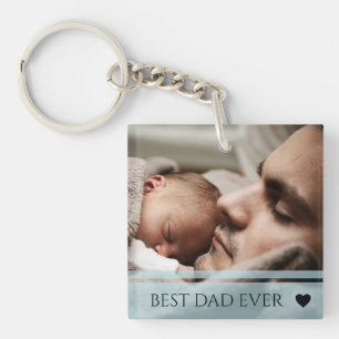 Bester Vater je Modernes, individuelles Foto Schlüsselanhänger