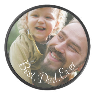 Bester Vater je Modernes Personalisiertes Foto Eishockey Puck