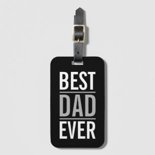 Bester Vater je   Modernes Schwarz Gepäckanhänger