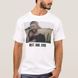 Bester Vater je - Modernes Vatertag Foto T-Shirt
