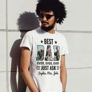 Bester Vater je nach Kundenwunsch für Fotocollage T-Shirt
